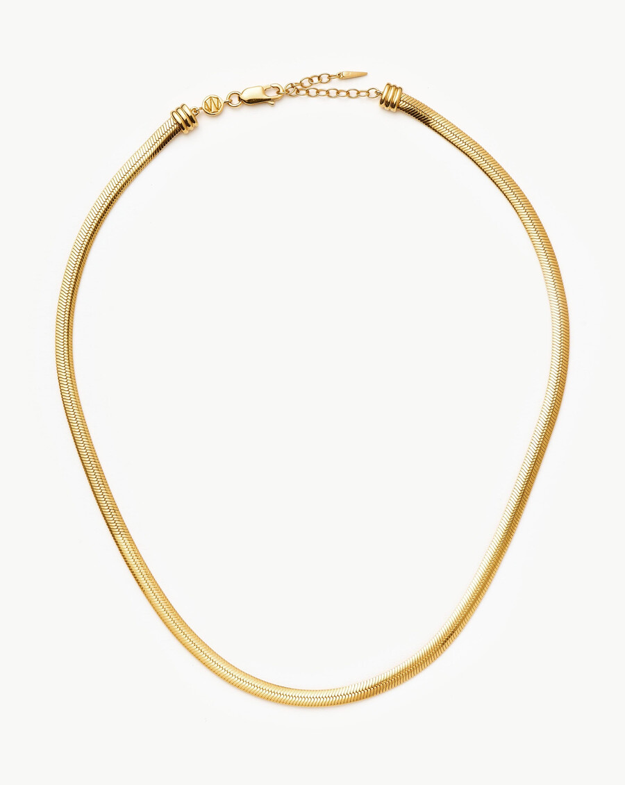 halskette aus flacher schlangenkette