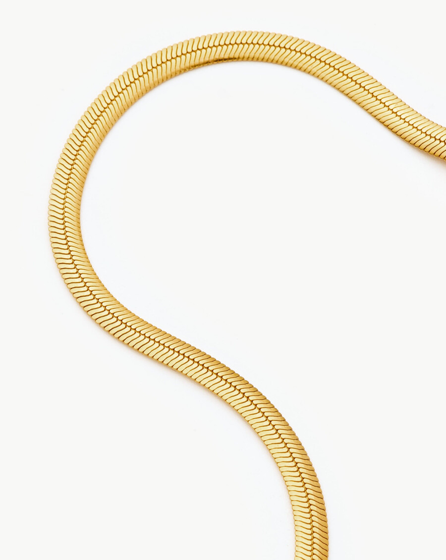 halskette aus flacher schlangenkette
