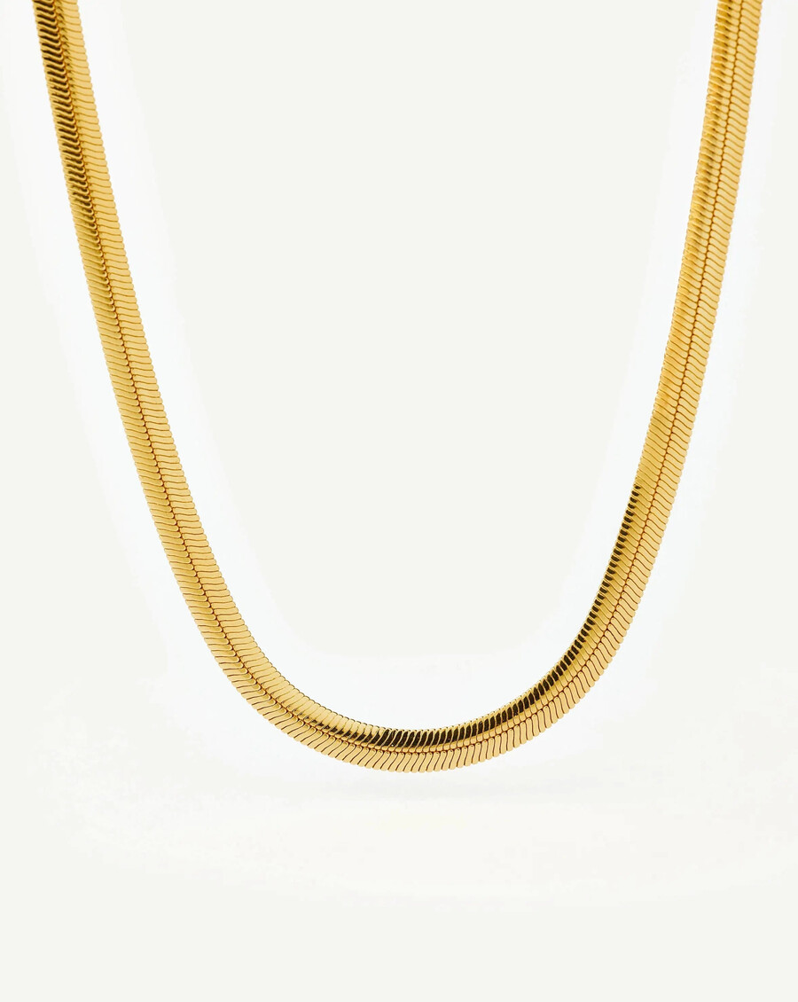 halskette aus flacher schlangenkette