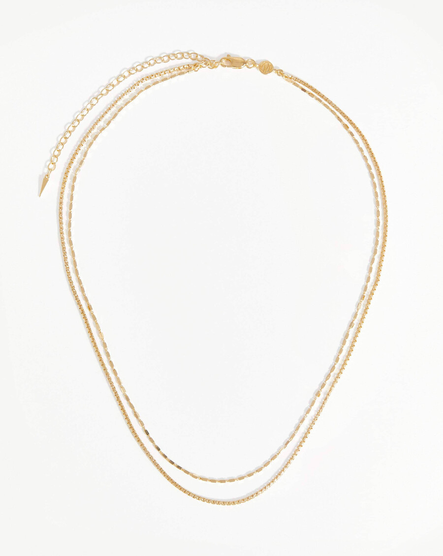doppelte gliederkette - 18 karat gold vermeil