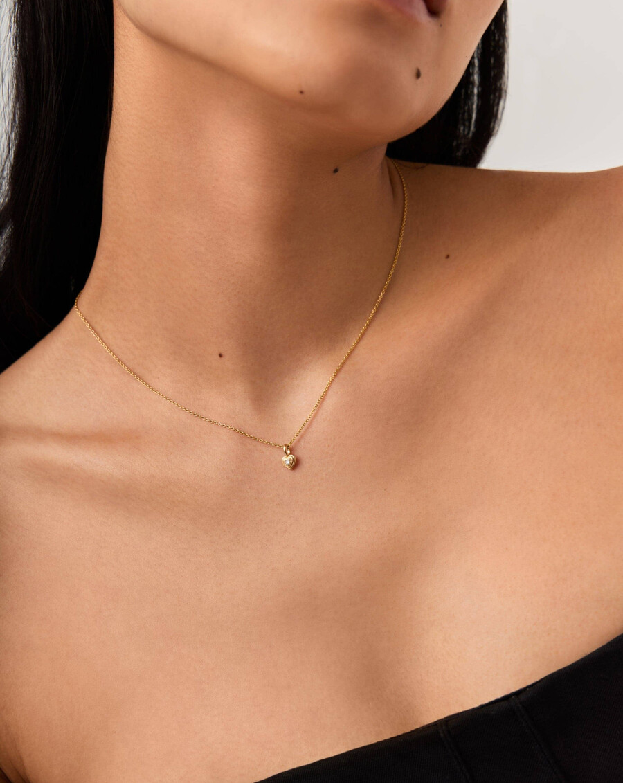 mini-herzanhänger-halskette aus 14-karätigem massivgold mit diamanten