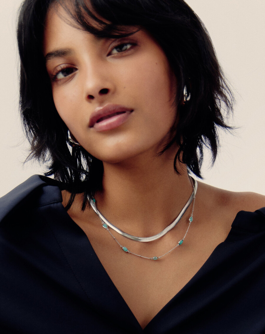 magma-edelstein-charm silber-choker