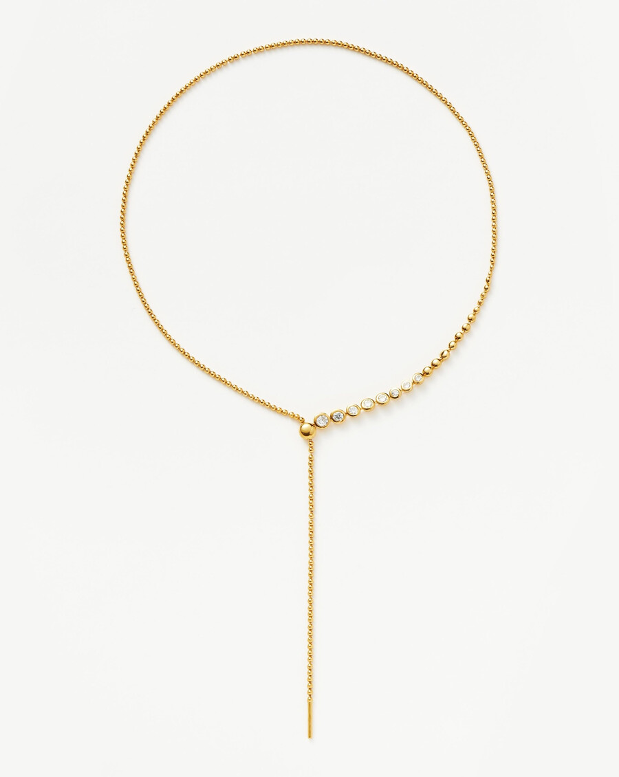 perlen- und stein-schieber-lariat-goldkette