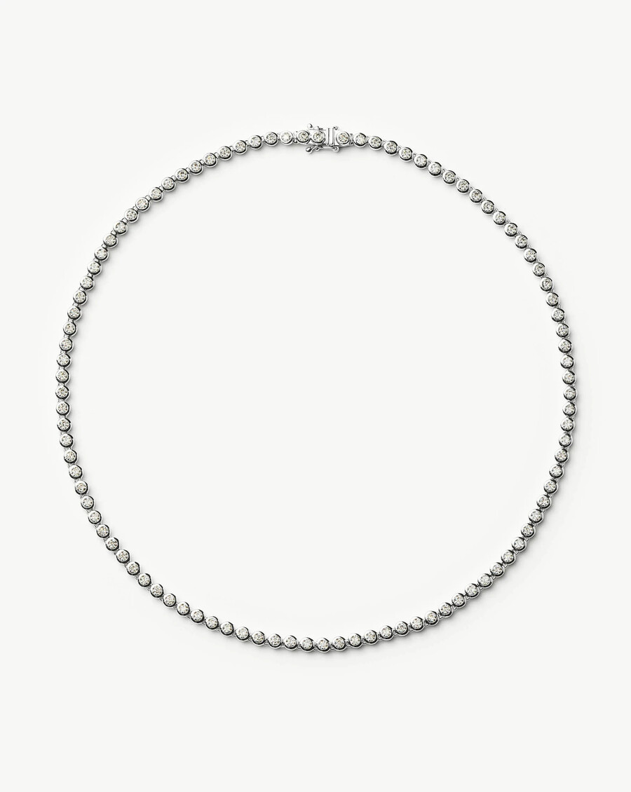 tennis-rundhalskette – silber