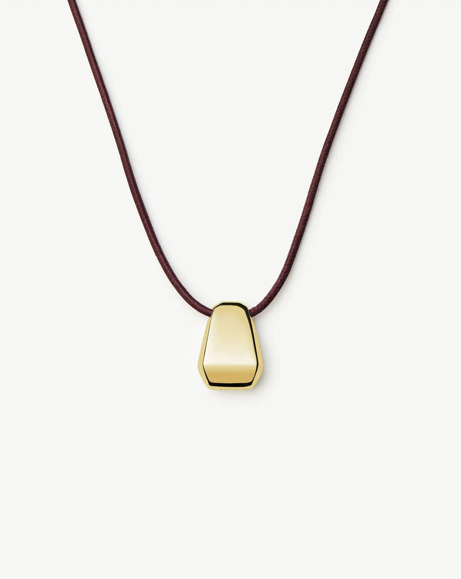 lucy williams gravierbare arco cord halskette - gold