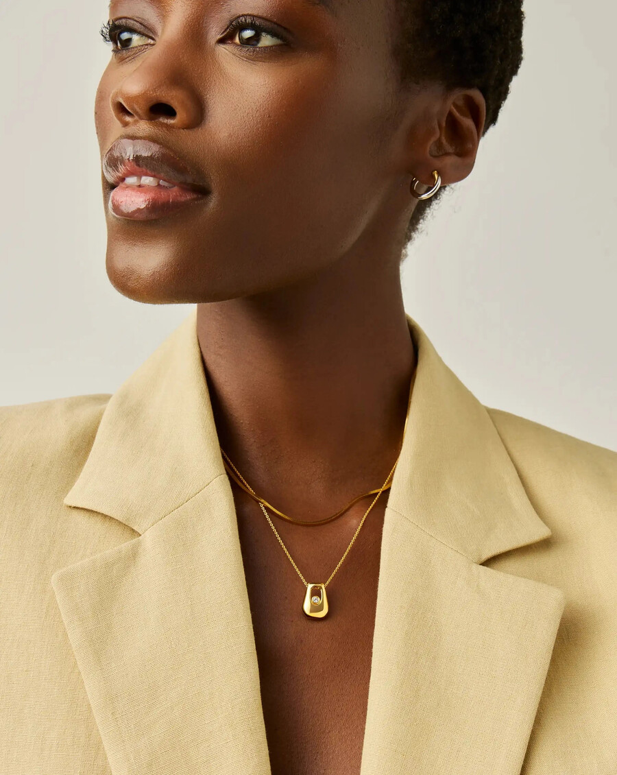 lucy williams arco anhänger-halskette – gold