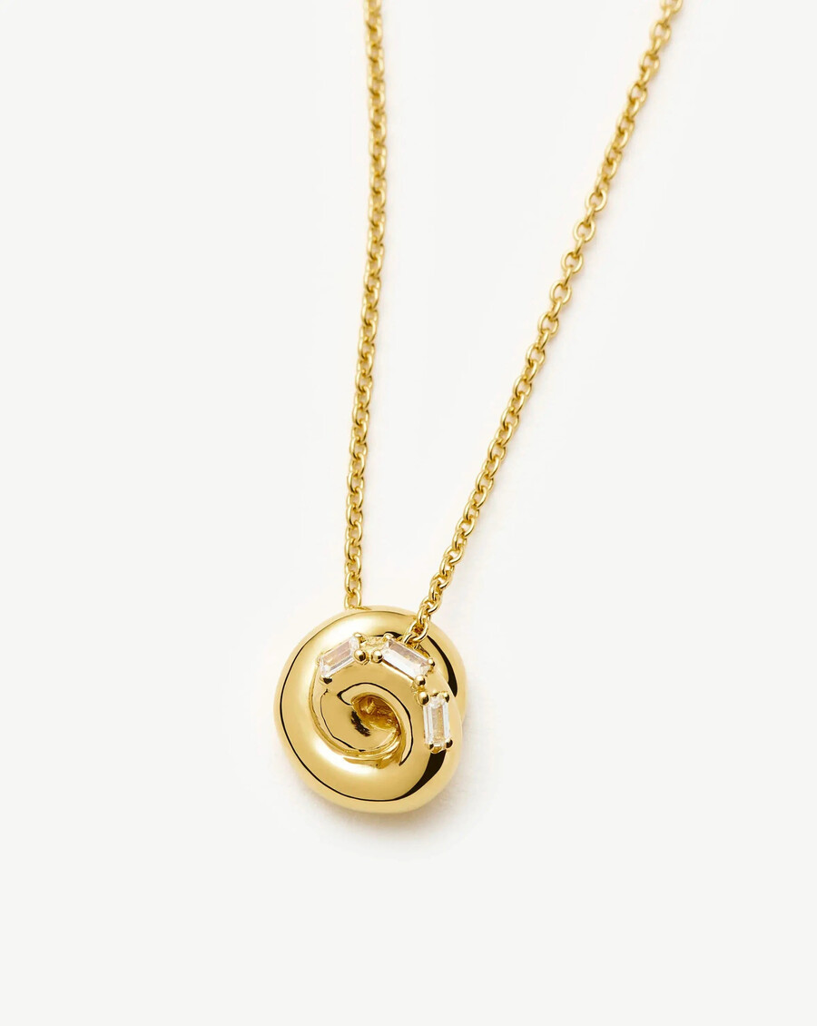 lucy williams pavé-knoten-anhänger-halskette – gold