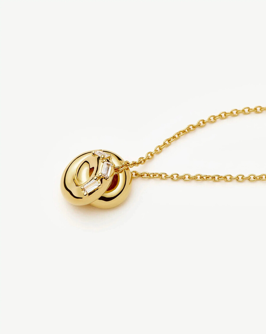 lucy williams pavé-knoten-anhänger-halskette – gold