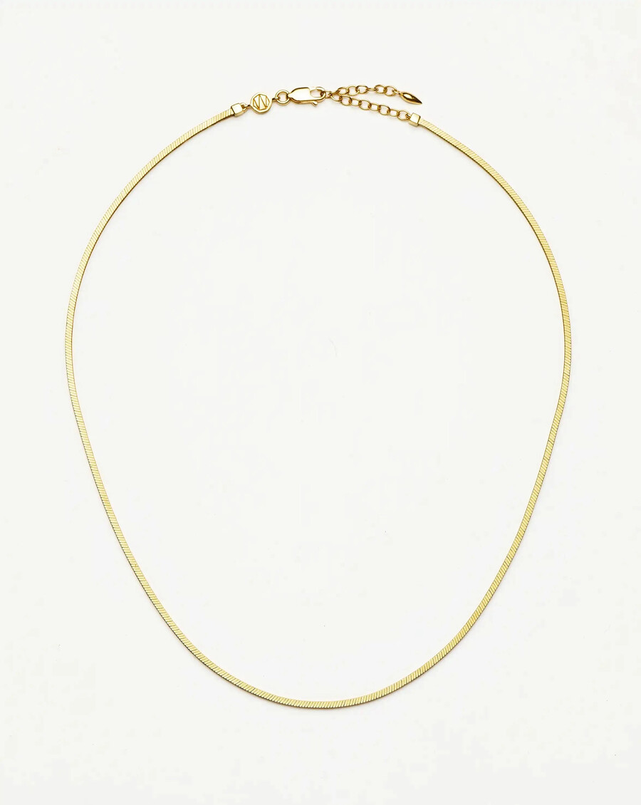 lucy williams kurze quadratische schlangenkette gold
