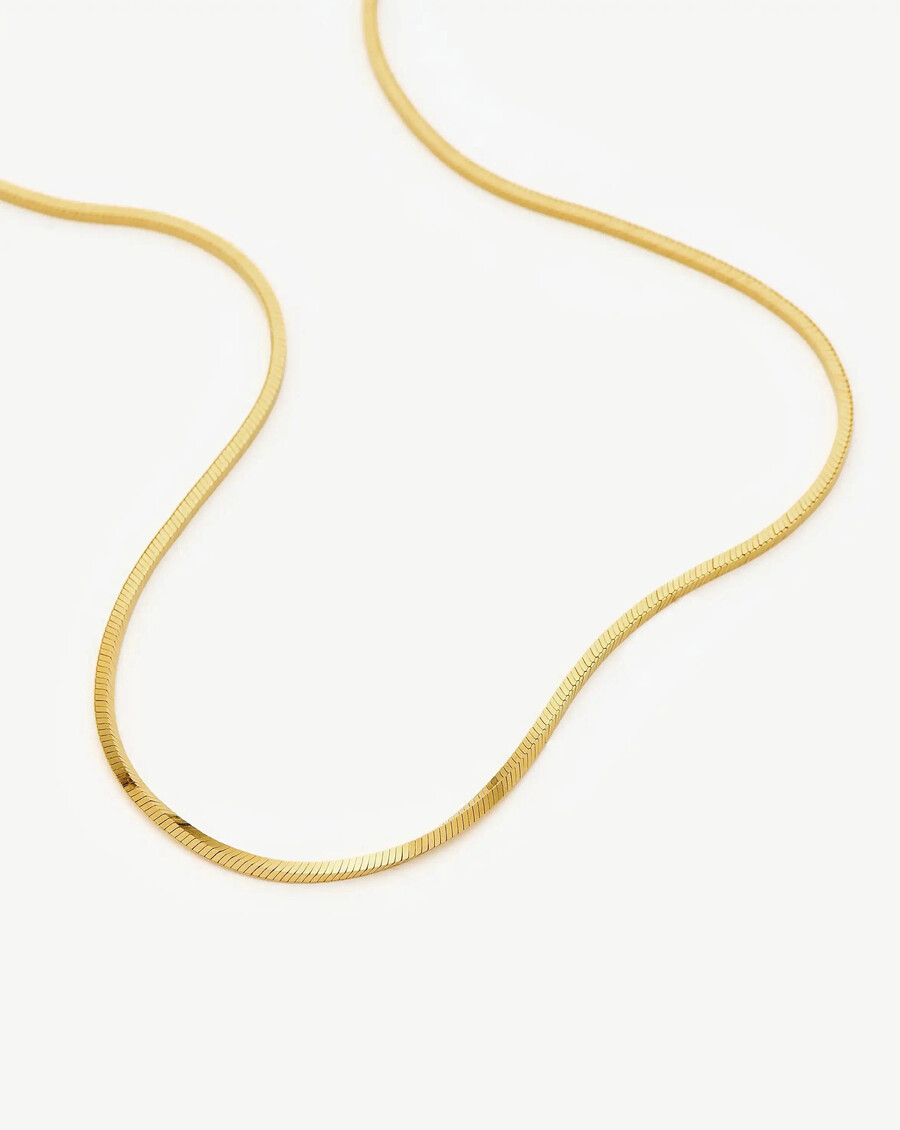 lucy williams kurze quadratische schlangenkette gold