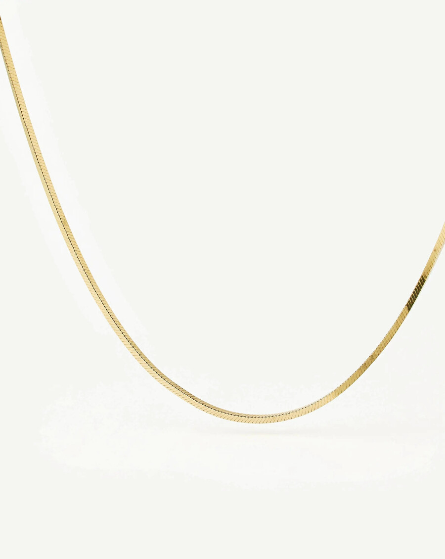lucy williams kurze quadratische schlangenkette gold