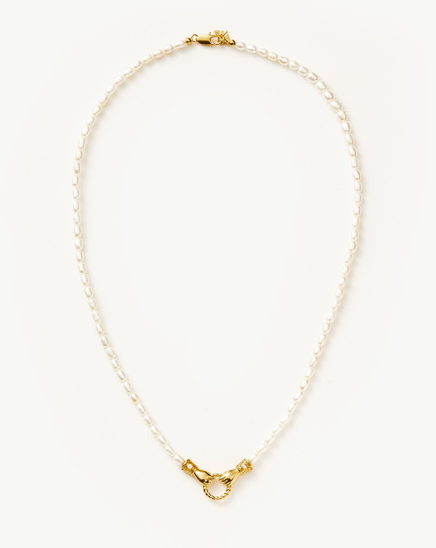 harris reed medium in good hands perlenanhänger goldkette