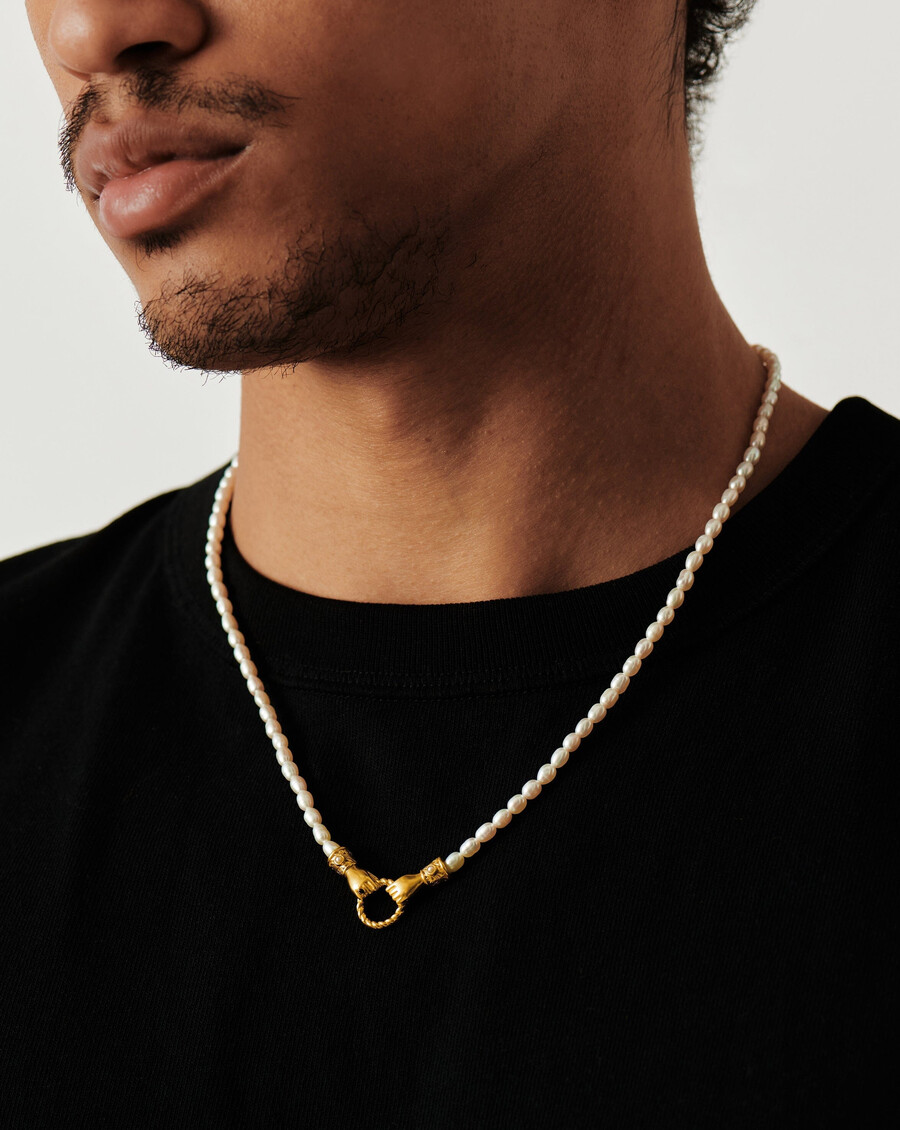 harris reed medium in good hands perlenanhänger goldkette