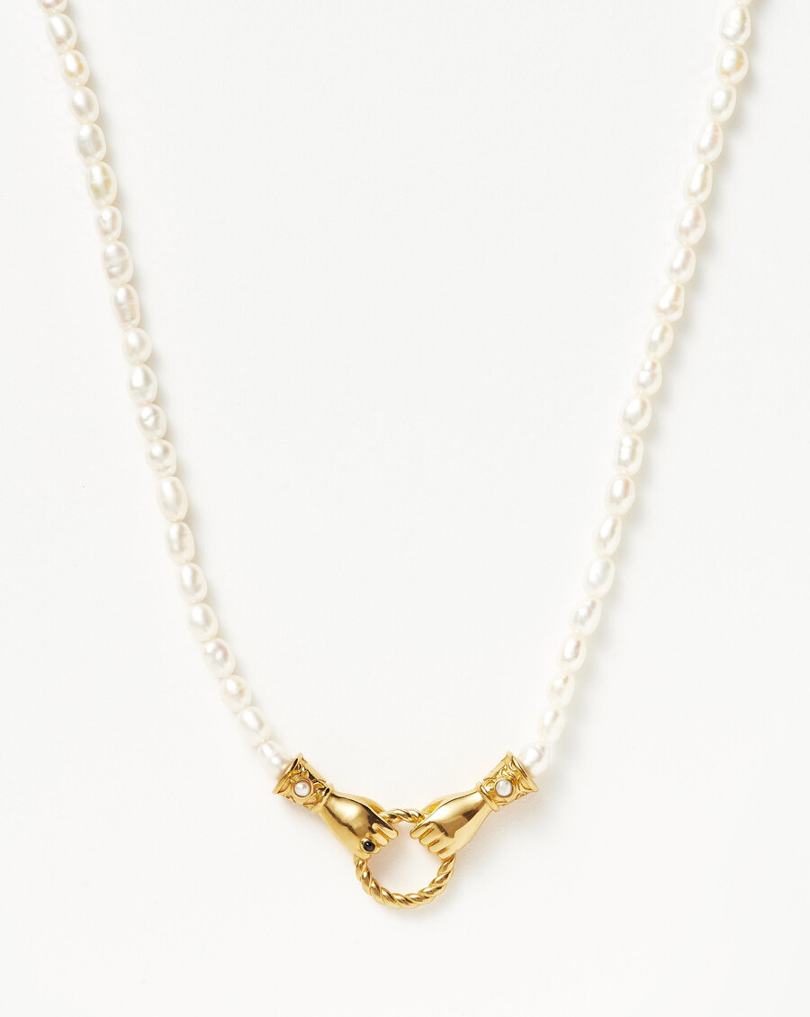 harris reed medium in good hands perlenanhänger goldkette
