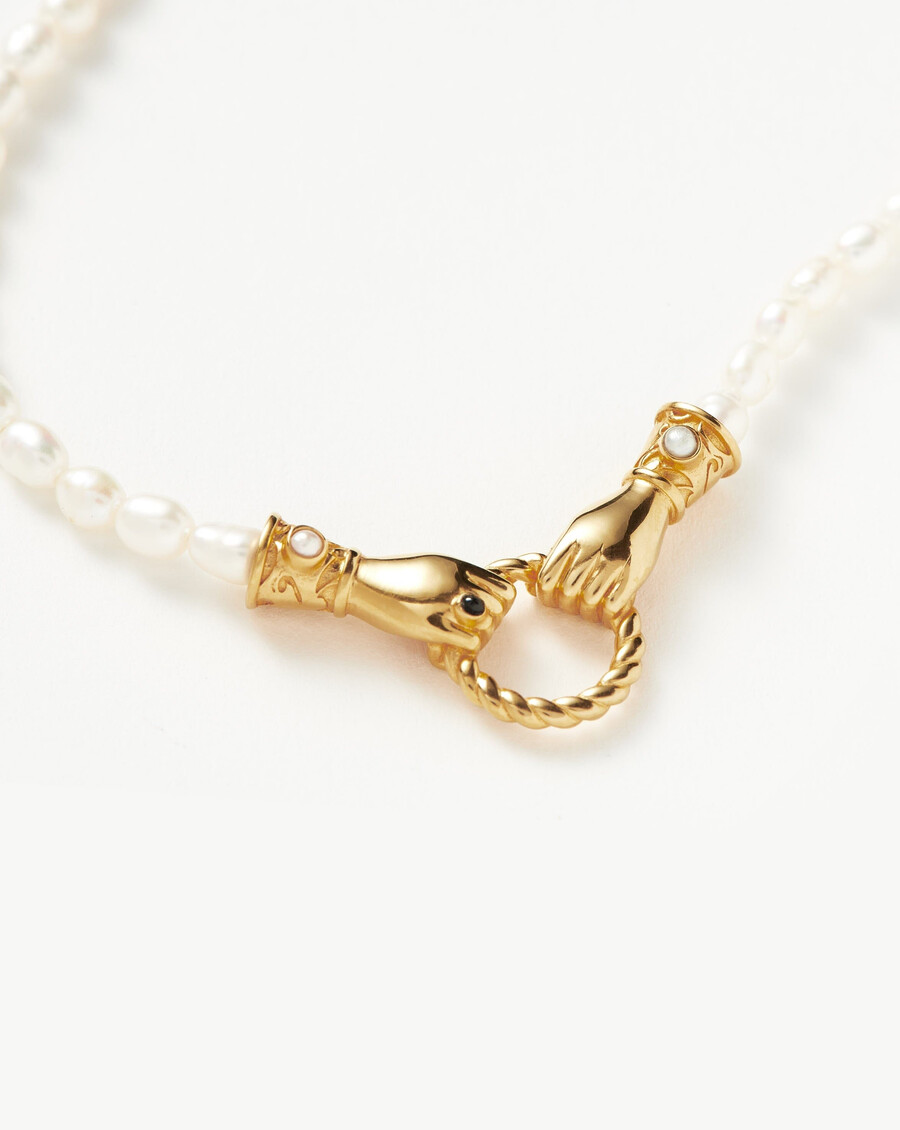 harris reed medium in good hands perlenanhänger goldkette