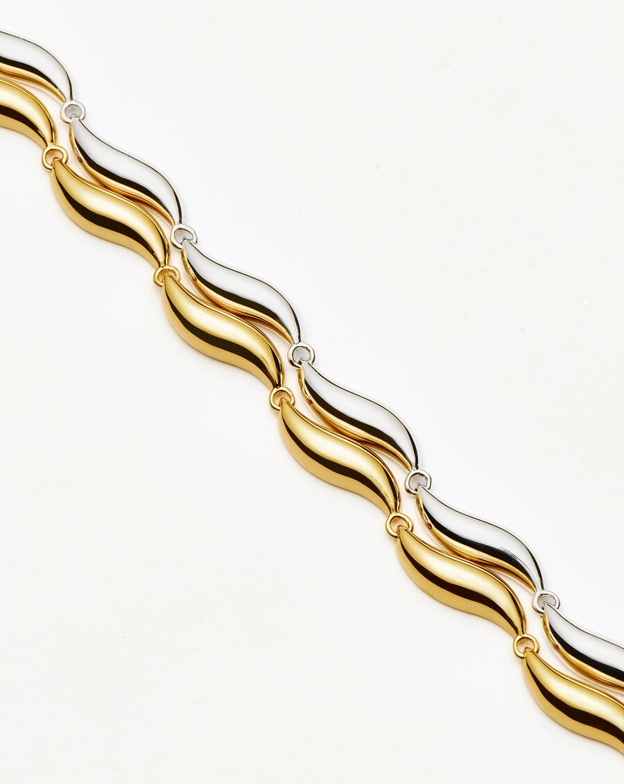 savi signature link chain necklace - gold