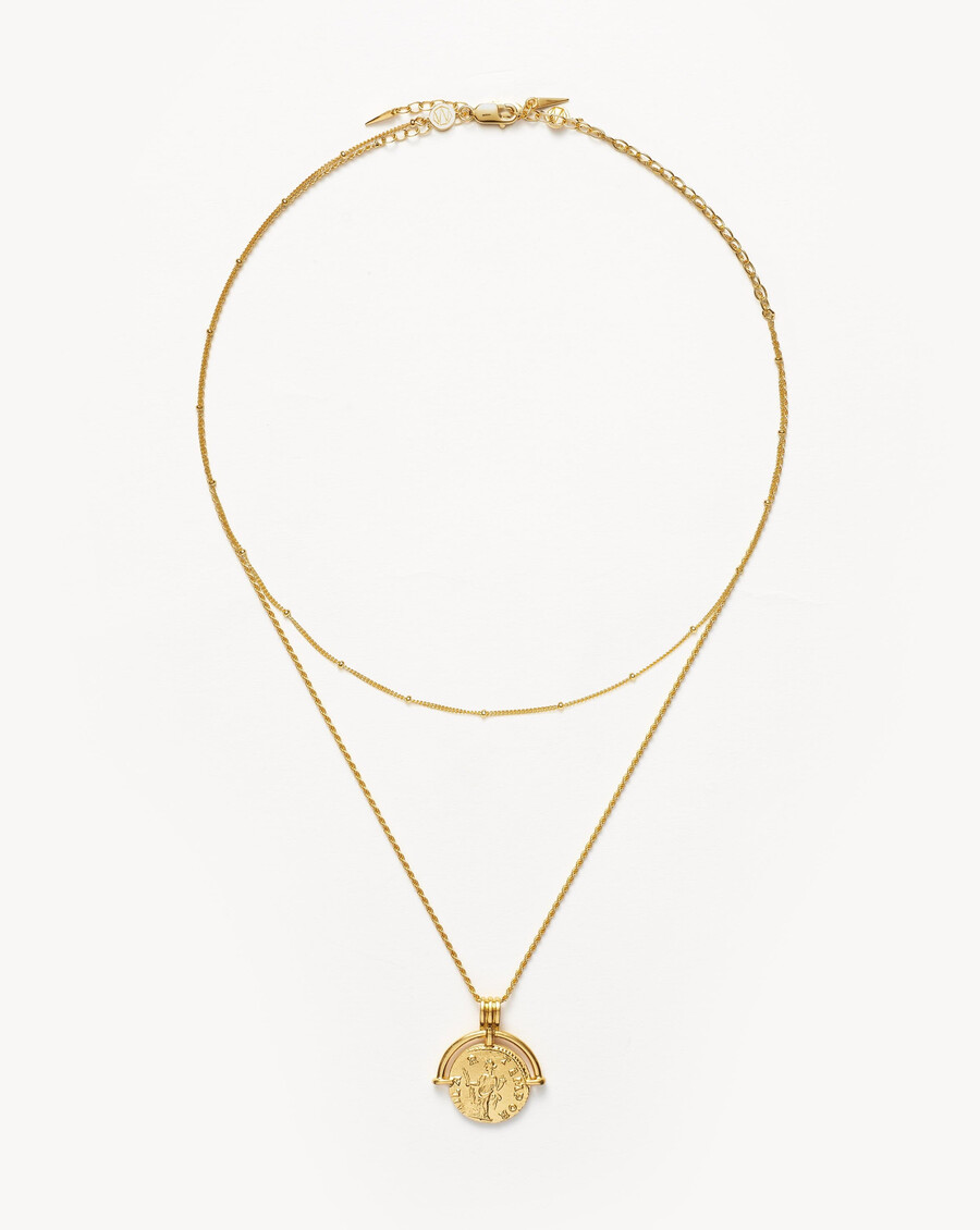 lucy williams halsketten-set mit römischem bogen – gold