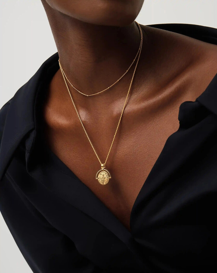 lucy williams halsketten-set mit römischem bogen – gold