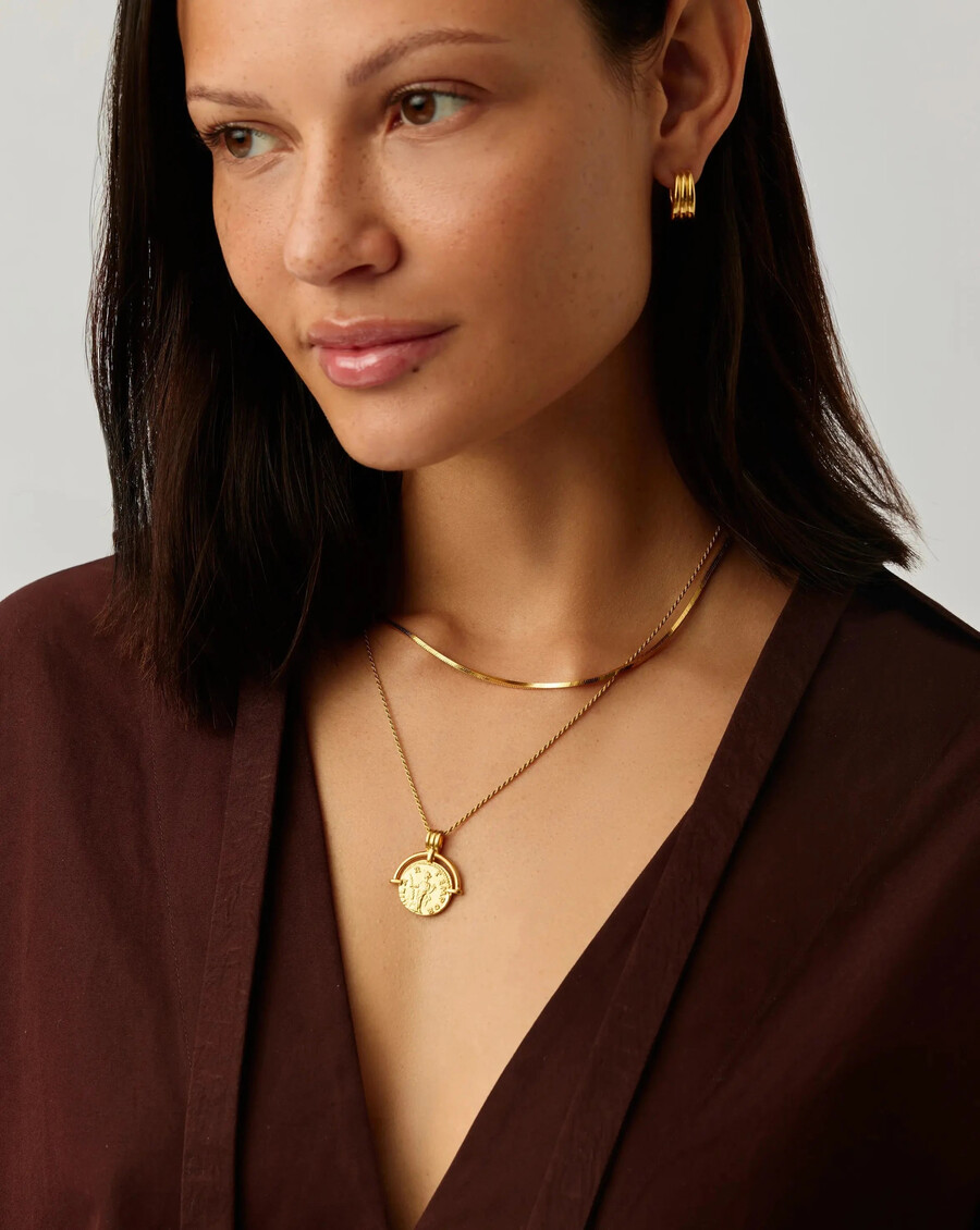lucy williams halsketten-set „römischer bogen schlange aus gold