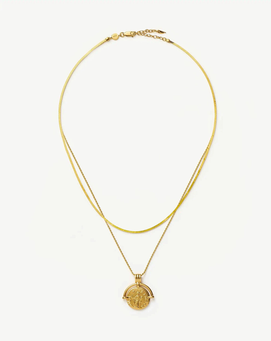 lucy williams halsketten-set „römischer bogen schlange aus gold