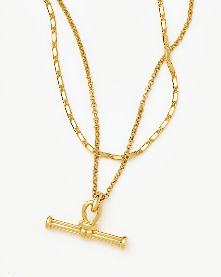 lucy williams horizon ridge t-bar halsketten-set – gold