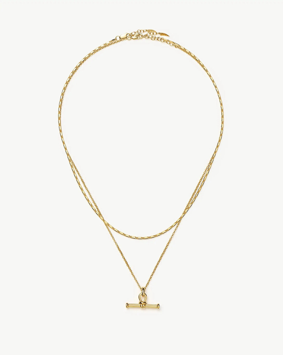 lucy williams horizon ridge t-bar halsketten-set – gold