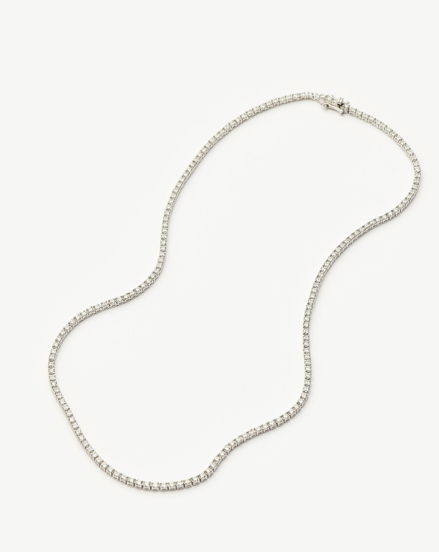 klassische tennis-halskette – sterlingsilber