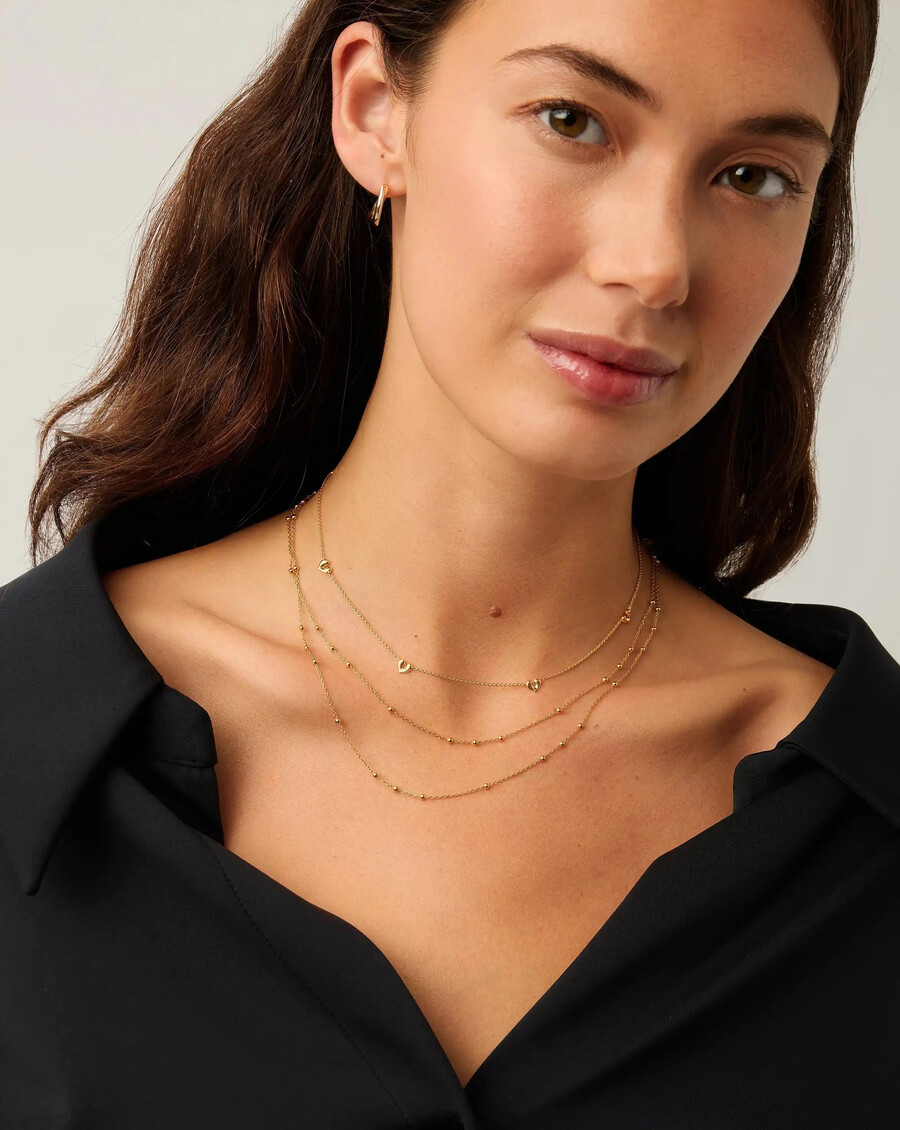 mini-charm-choker mit geschmolzenem herz