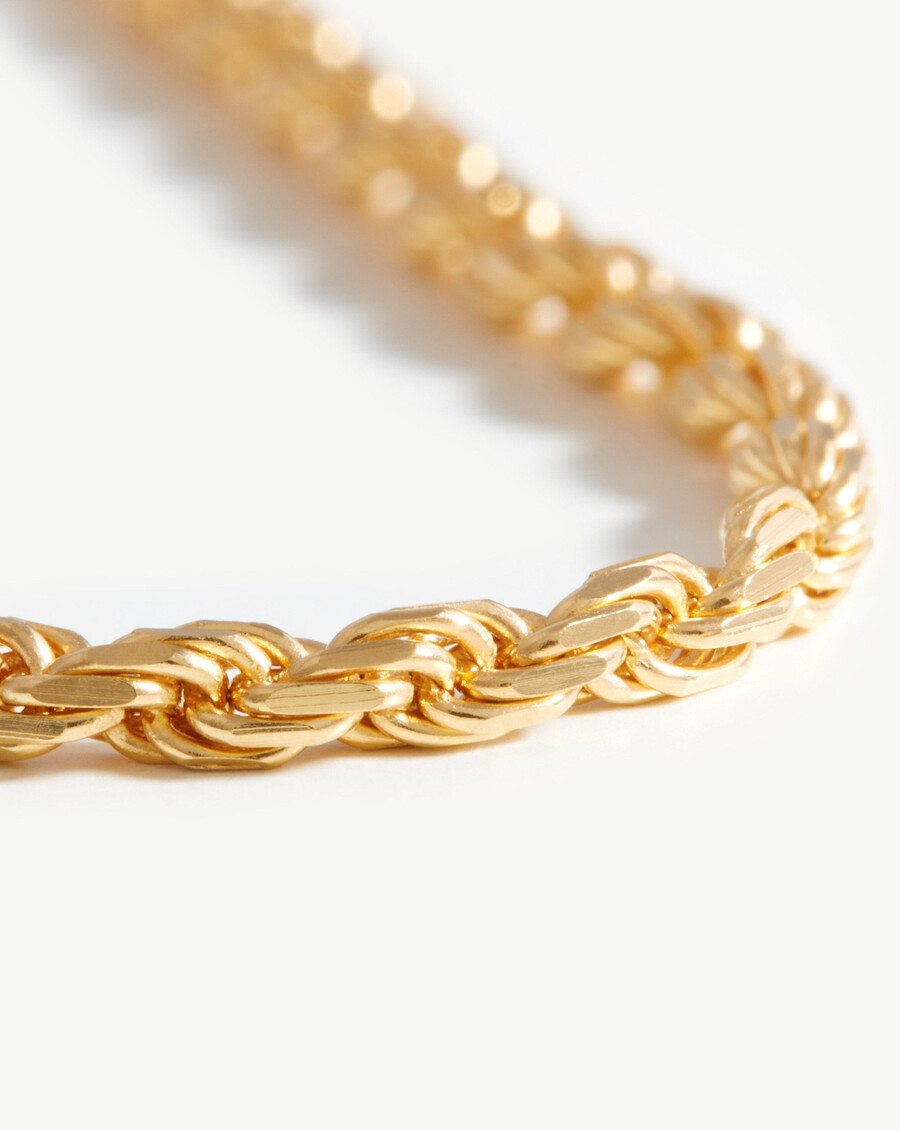 mittellange seilketten-halskette - 18 karat gold vermeil