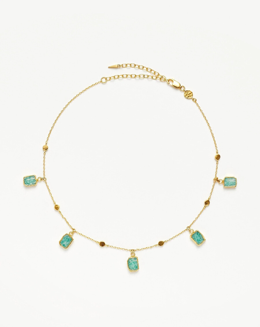 lena charm choker - 18 karat vergoldetamazonit