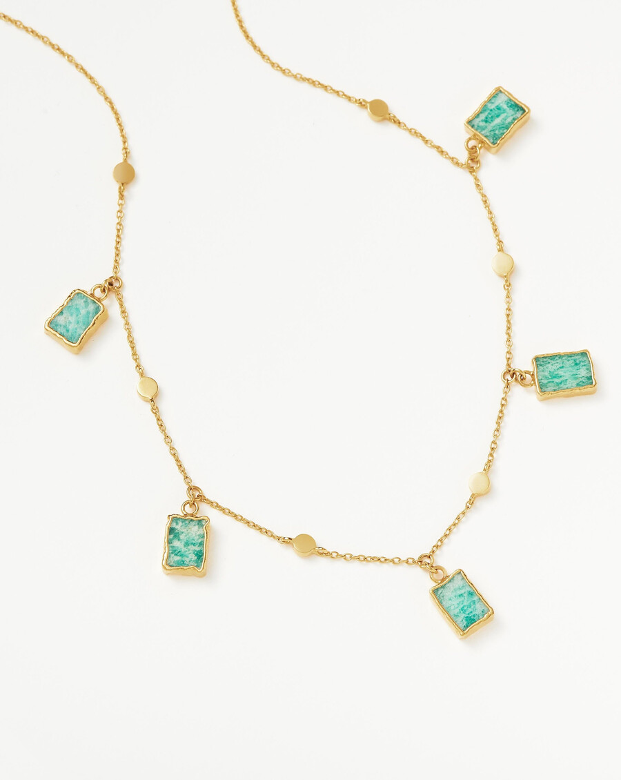 lena charm choker - 18 karat vergoldetamazonit
