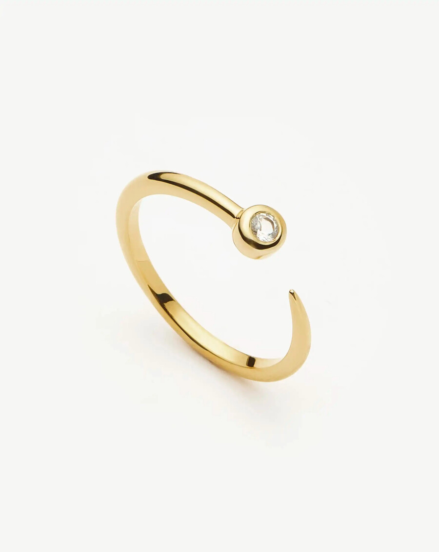 interstellar ring – 18 karat gold vermeilzirkonia