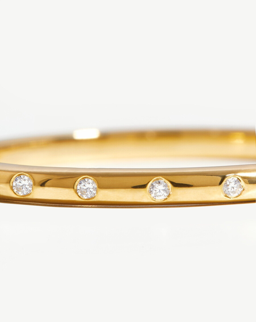 sonnenbesetzter ring – 18 karat gold vermeilzirkonia