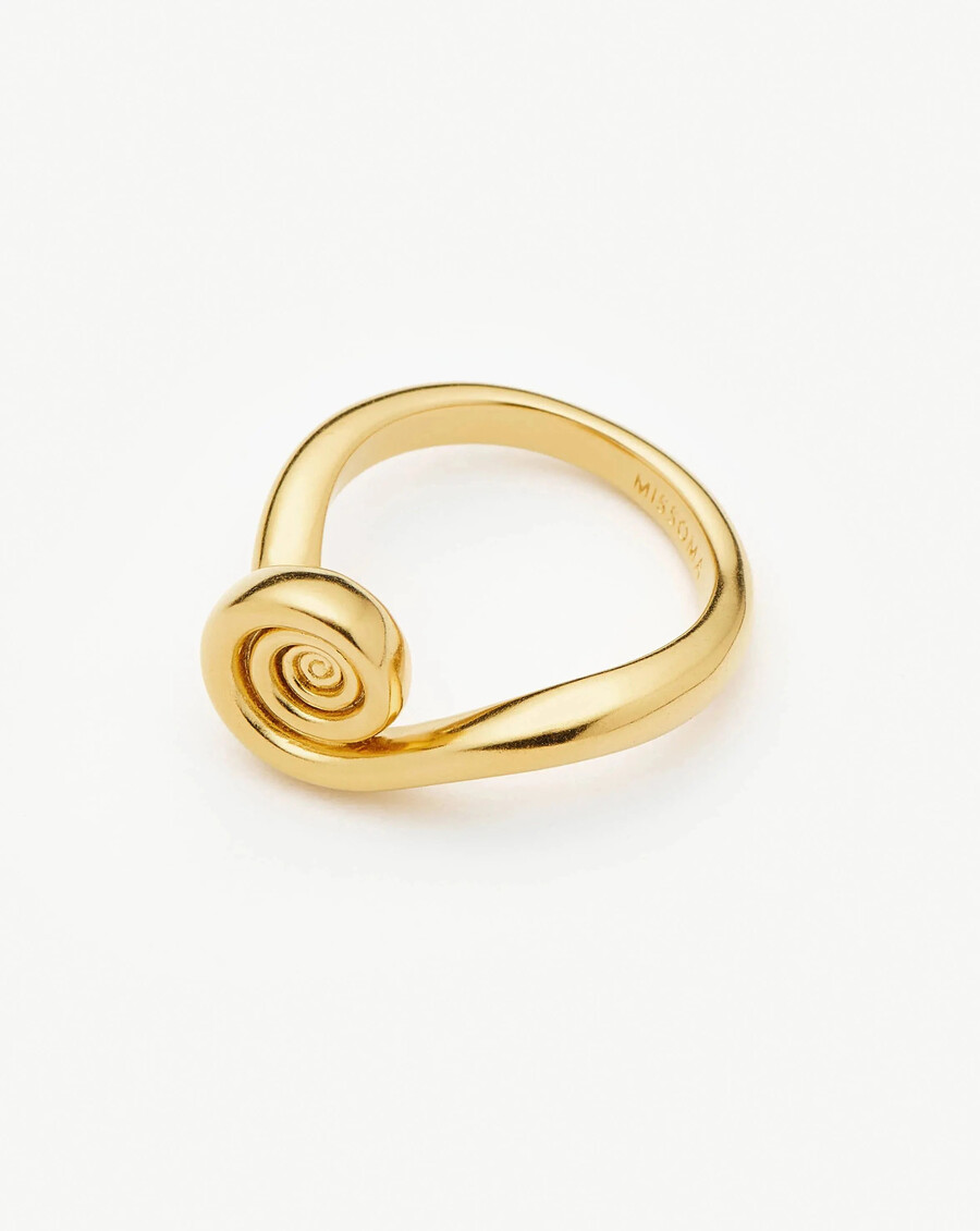 spiral-stapelring – gold