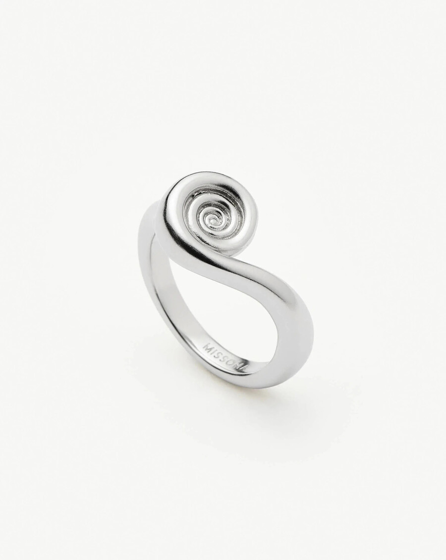 spiral-stapelring – silber