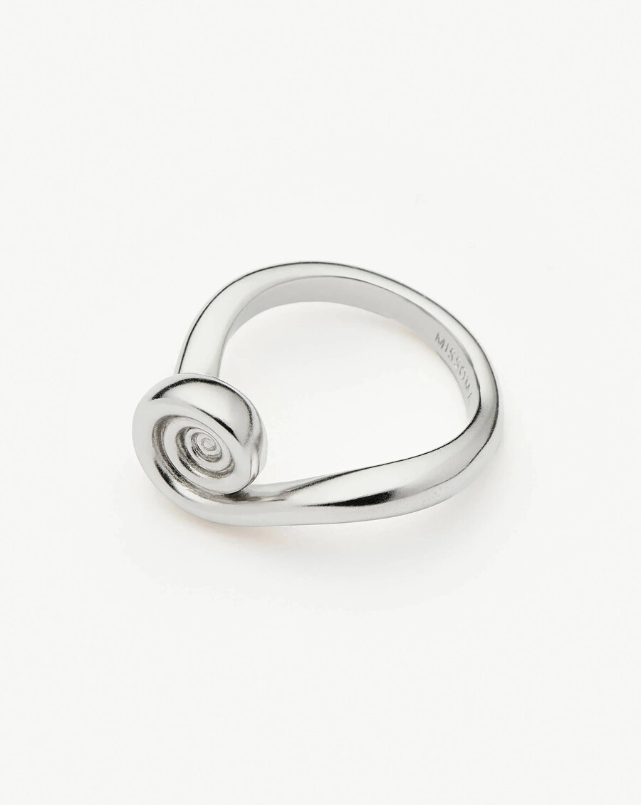 spiral-stapelring – silber