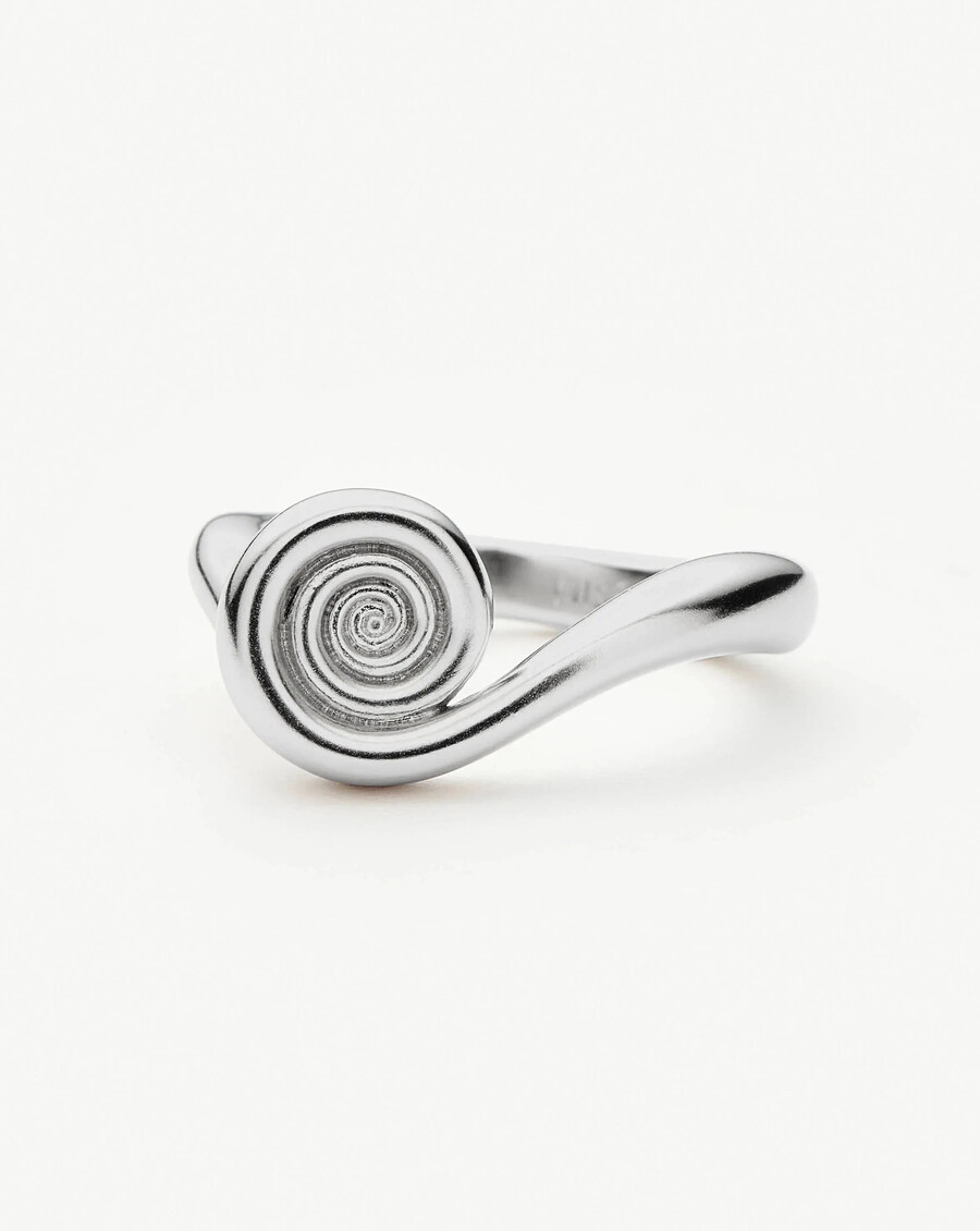 spiral-stapelring – silber