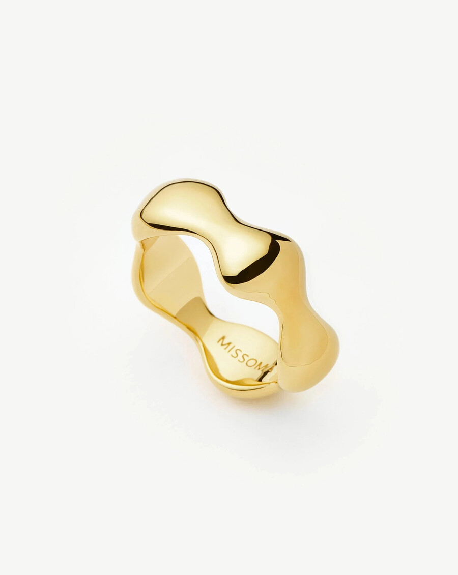 eny puffy stapelring - gold