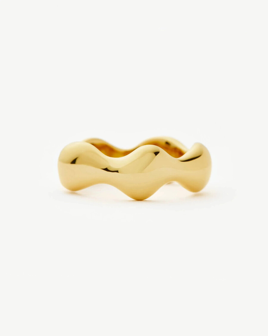 eny puffy stapelring - gold