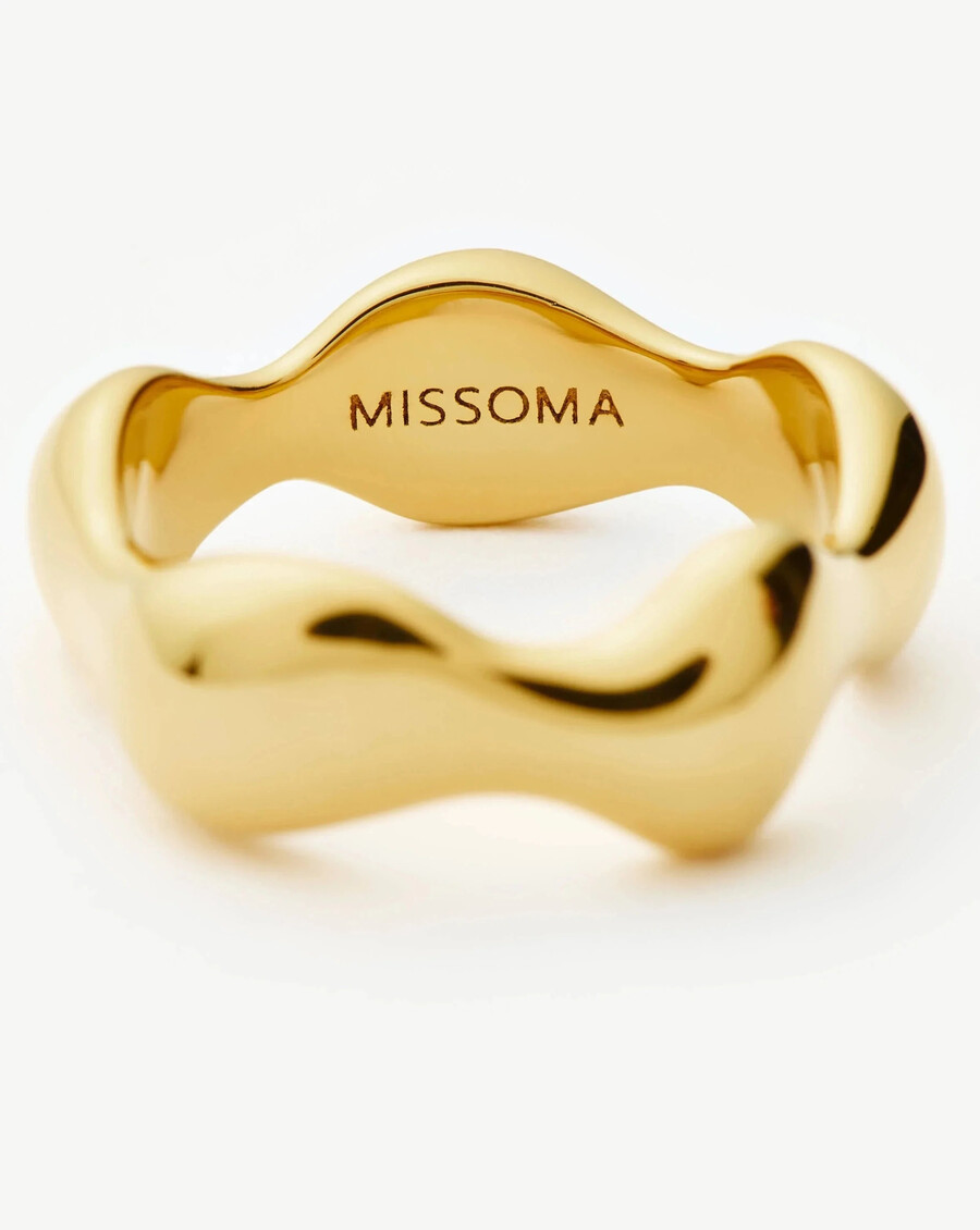 eny puffy stapelring - gold