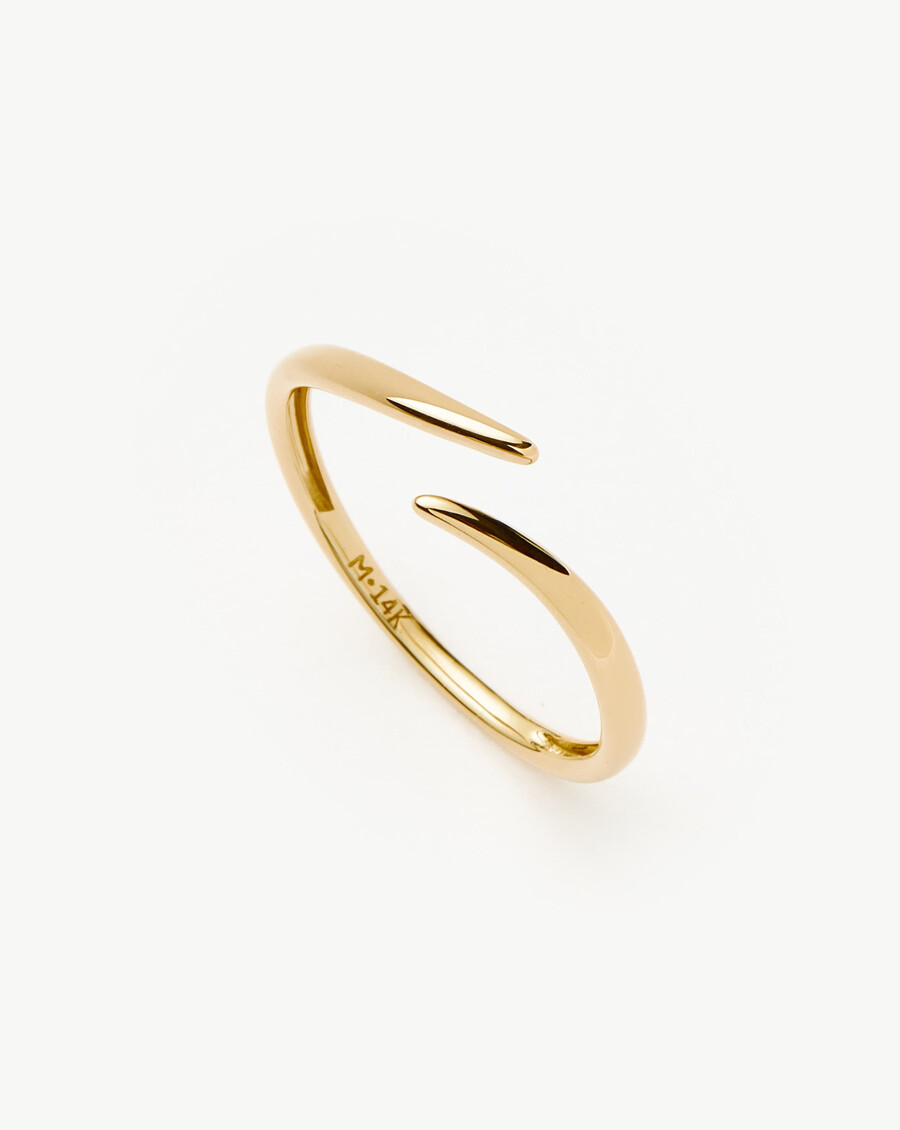 feiner offener krallenring – 14 karat massivgold
