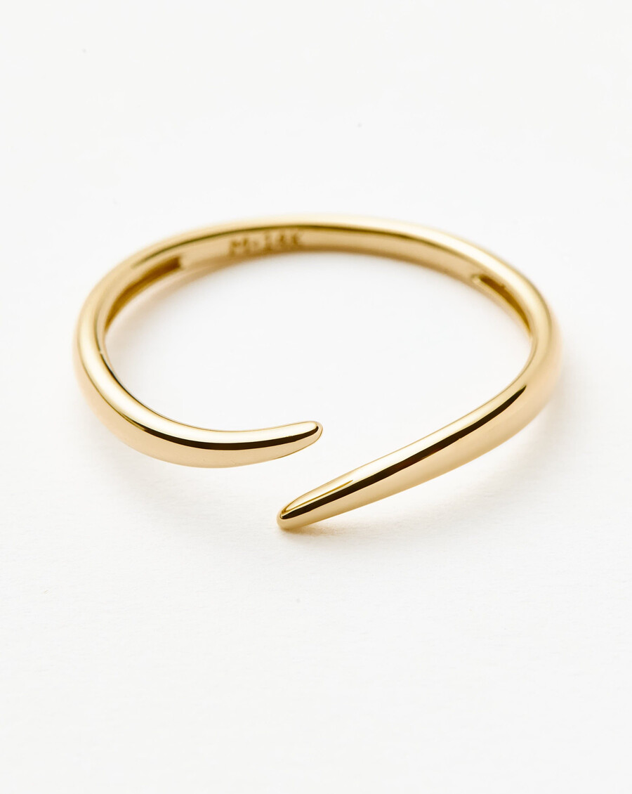 feiner offener krallenring – 14 karat massivgold