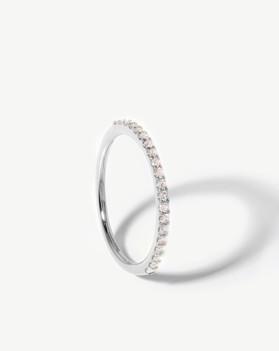 feiner schmaler ewigkeitsring – 14 karat weißgolddiamant