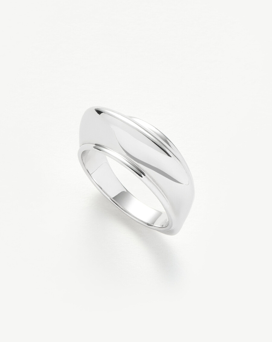 hera dome stapelring - sterlingsilber