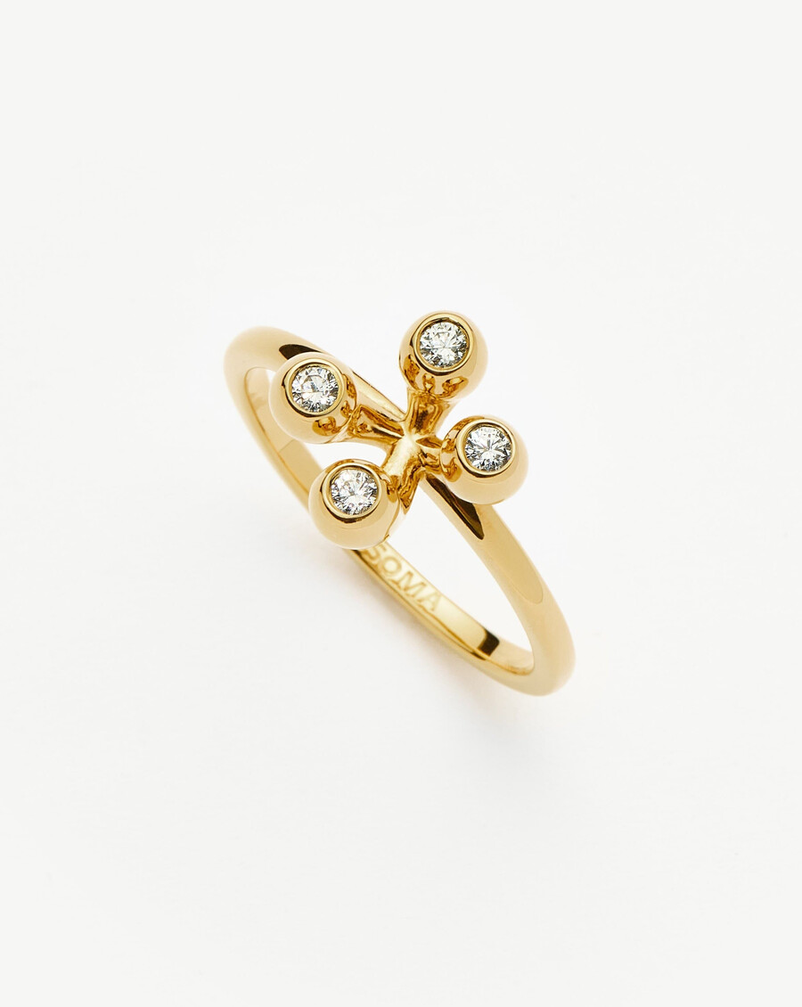 flag twins atomring - gold
