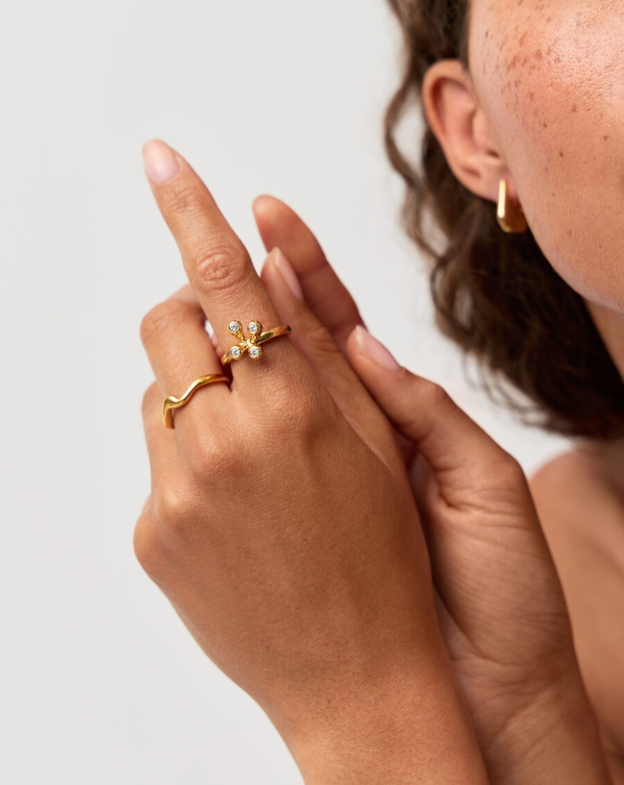 flag twins atomring - gold