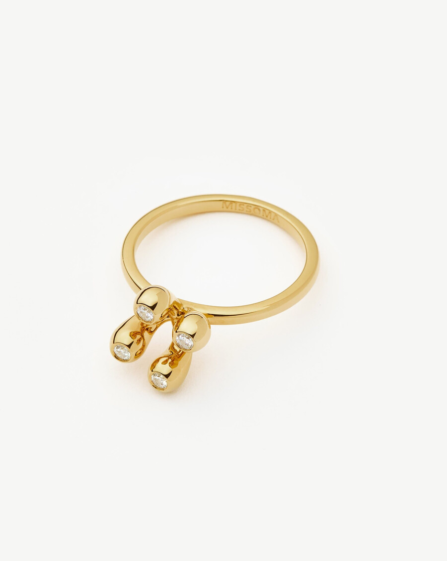 flag twins atomring - gold