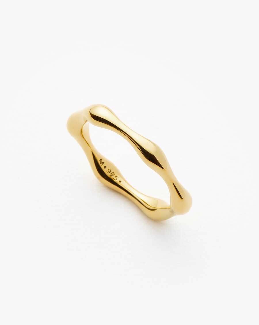 molten stapelring - 18 karat gold vermeil