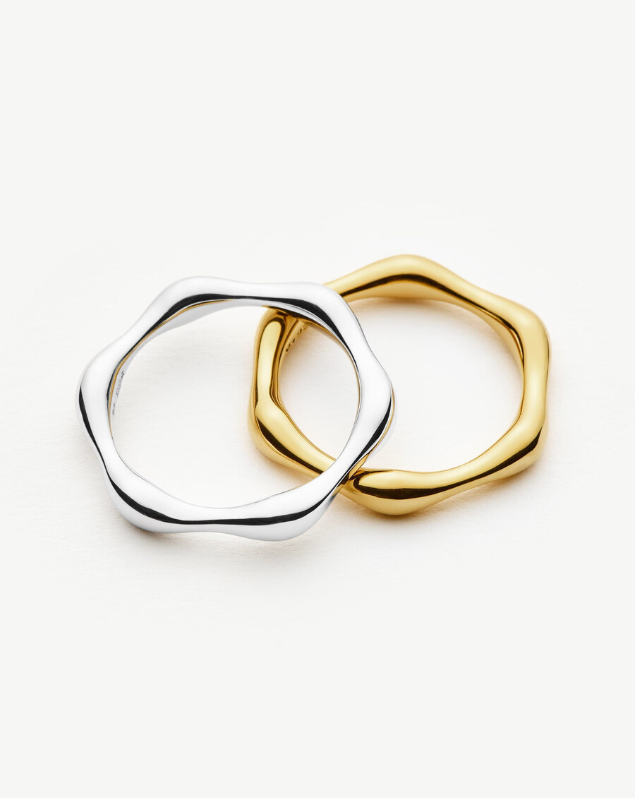 molten stapelring - 18 karat gold vermeil