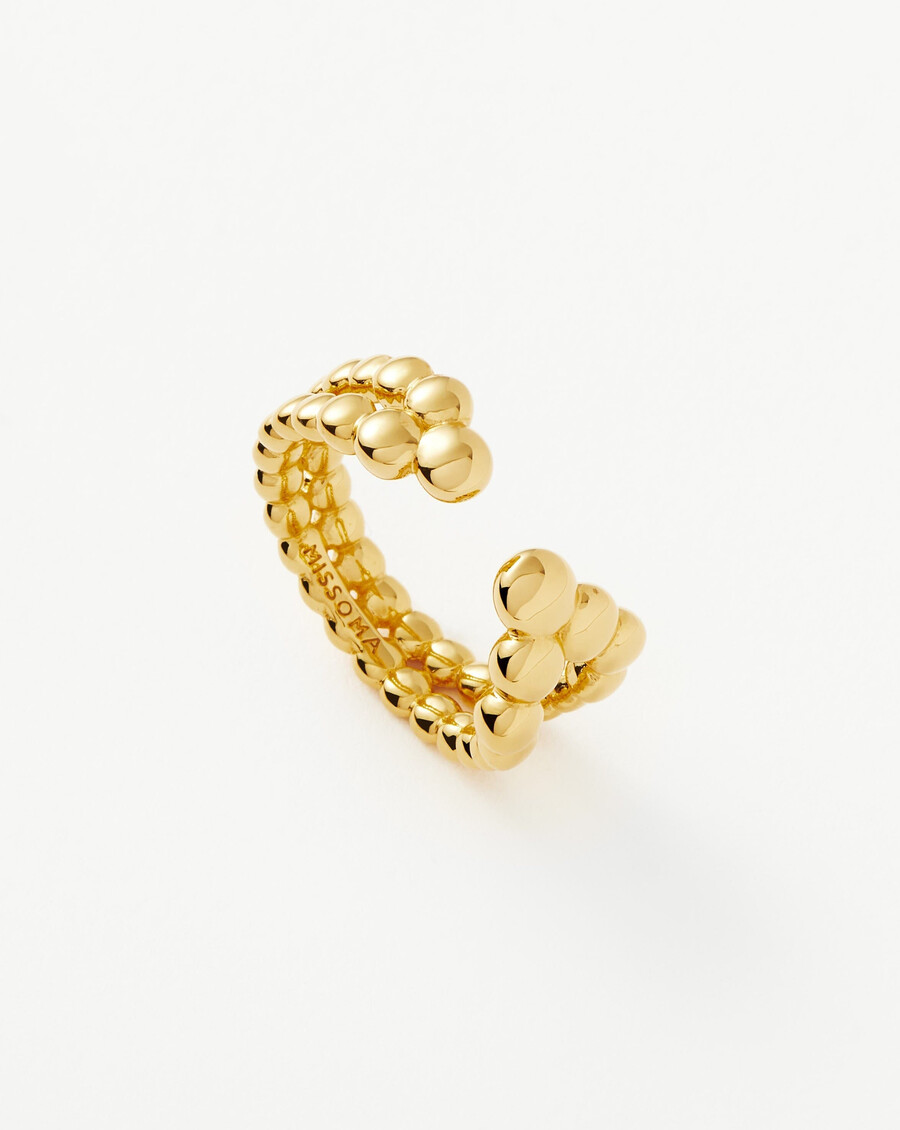perlenbesetzter offener ring